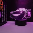 thumbnail image 1 of Luz nocturna LED 3D para coches McQueens, color rojo, que cambia de color para niños, 1 of 1