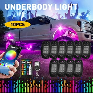 TRUYOK RGB LED Rock Lights 4/8 in 1 - Led Sottoscocca Auto Neon con RF/APP  Control Mode - IP67 Impermeabile Decorazione Illuminazione Luce - Telaio