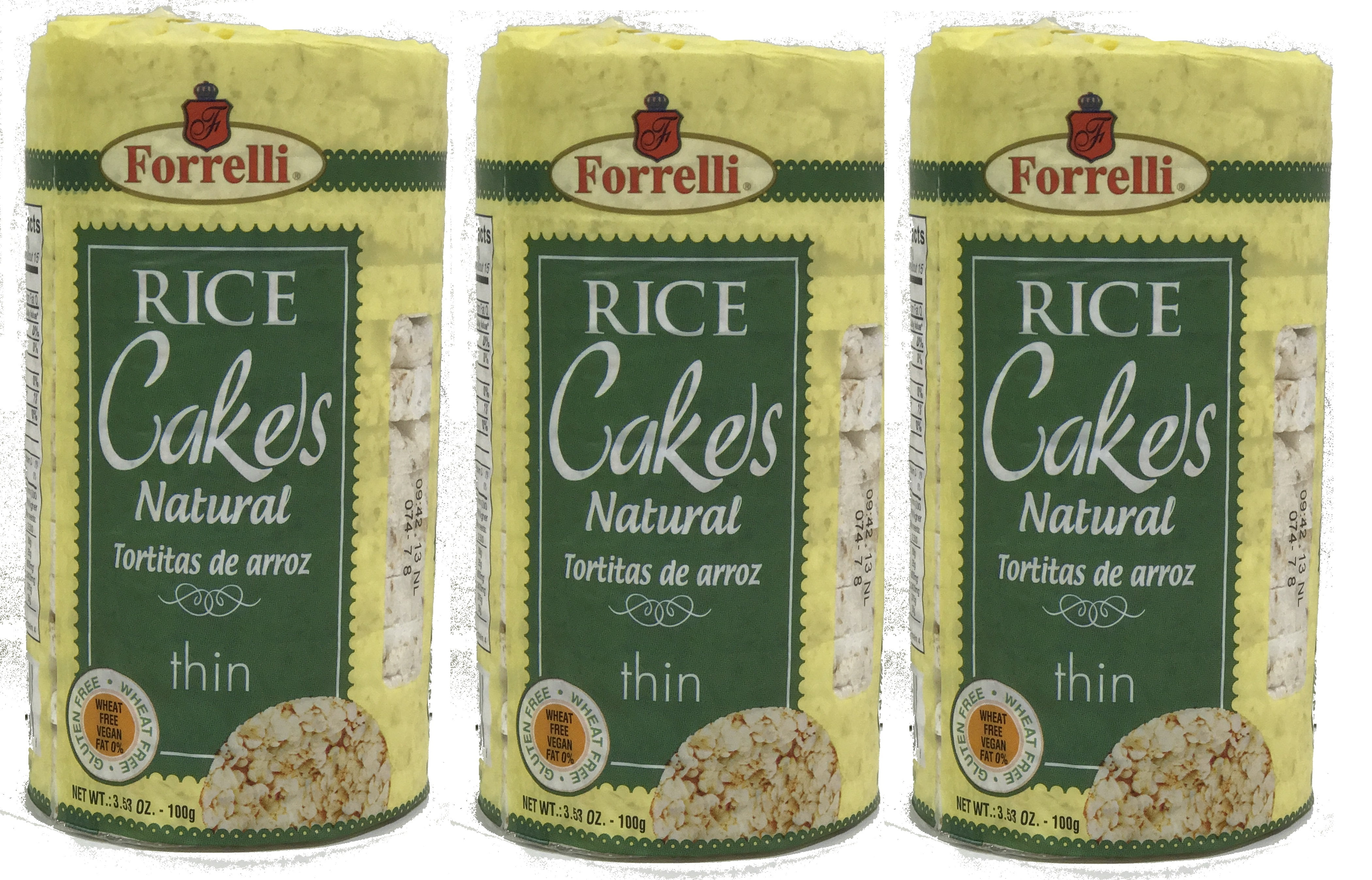 Forrelli Rice Cakes 3.1 oz (Pack of 3) Gluten Free & Vegan Walmart