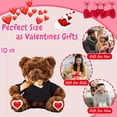 thumbnail image 4 of Teddy Bear Plush Toys Personalized Stuffed Bear Plush with Custom Photo Text as Personalized Gift for Girls Boys on Birthday Anniversary Christmas Day, 10 inch-Photo Text, 4 of 6
