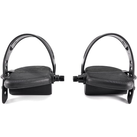 Magnum Fitness Pedal Pair Set with Straps Works Systems Upright Bike