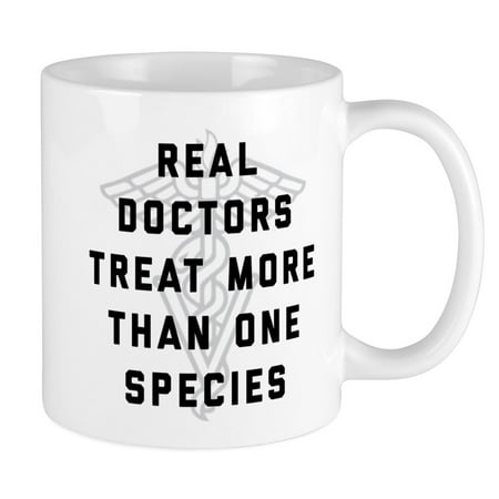 

CafePress - Real Doctors Treat More Than One - Ceramic Coffee Tea Novelty Mug Cup 11 oz