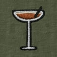 thumbnail image 2 of Dalix Espresso Martini Embroidered Lightweight Relaxed Jersey Tee Summer Cute Food Womens in Military Green XS X-Small, 2 of 5