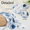 thumbnail image 3 of White Blue Flower Pillow Covers 12"x20", Vintage Pastoral Floral Petals Spring Soft Brushed Microfiber Breathable Throw Pillow Covers, Pillowcase with Zipper for Couch Sofa Bedroom Living Room, 3 of 9
