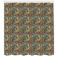 thumbnail image 3 of Ambesonne Abstract Shower Curtain, Grid Geometric Squares, 69"Wx70"L, Multicolor, 3 of 3
