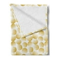 thumbnail image 2 of Circle Pattern Soft Flannel Fleece Throw Blanket, Round Forms in Polka Dots and Shade Modern Art Abstract, Cozy Plush for Indoor and Outdoor Use, 70" x 90", Dark Yellow and White, by Ambesonne, 2 of 5