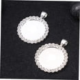 thumbnail image 3 of XYCCA 24 Pcs Cardboard Photo Frames Rhinestone Round Bezel Craft Bezel Trays Metal Pendant Trays Necklace Locket Metal Trays Round Dome Diy Pendant Trays Photo Pendant Edging Blank-3007, 3 of 5