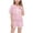 Pink, variant on Fashionable 5 - 6 Years Old Kids' Casual Short Sleeve Crew Neck Printed T - Shirt and Straight Short Pants Two - Piece Set with Checkered Patterns,Yellow,Size 5 T