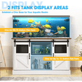 thumbnail image 6 of Haverchair 55-75 Gallon Large Fish Tank Stand with Power Outlet, Heavy Duty Aquarium Stand with Sliding Barn Doors & Storage Cabinet for 2 Fish Tank Turtle Tank Reptile Terrarium, 1300LBS Capacity, 6 of 9