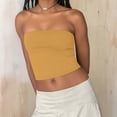 thumbnail image 5 of Lutiedan Tube Tops for Women Strapless Sleeveless Basic Crop Tops Backless Going Out 2026 Y2k Spring Outfits Slim Fit Summer Bandeau Clothes, 5 of 9