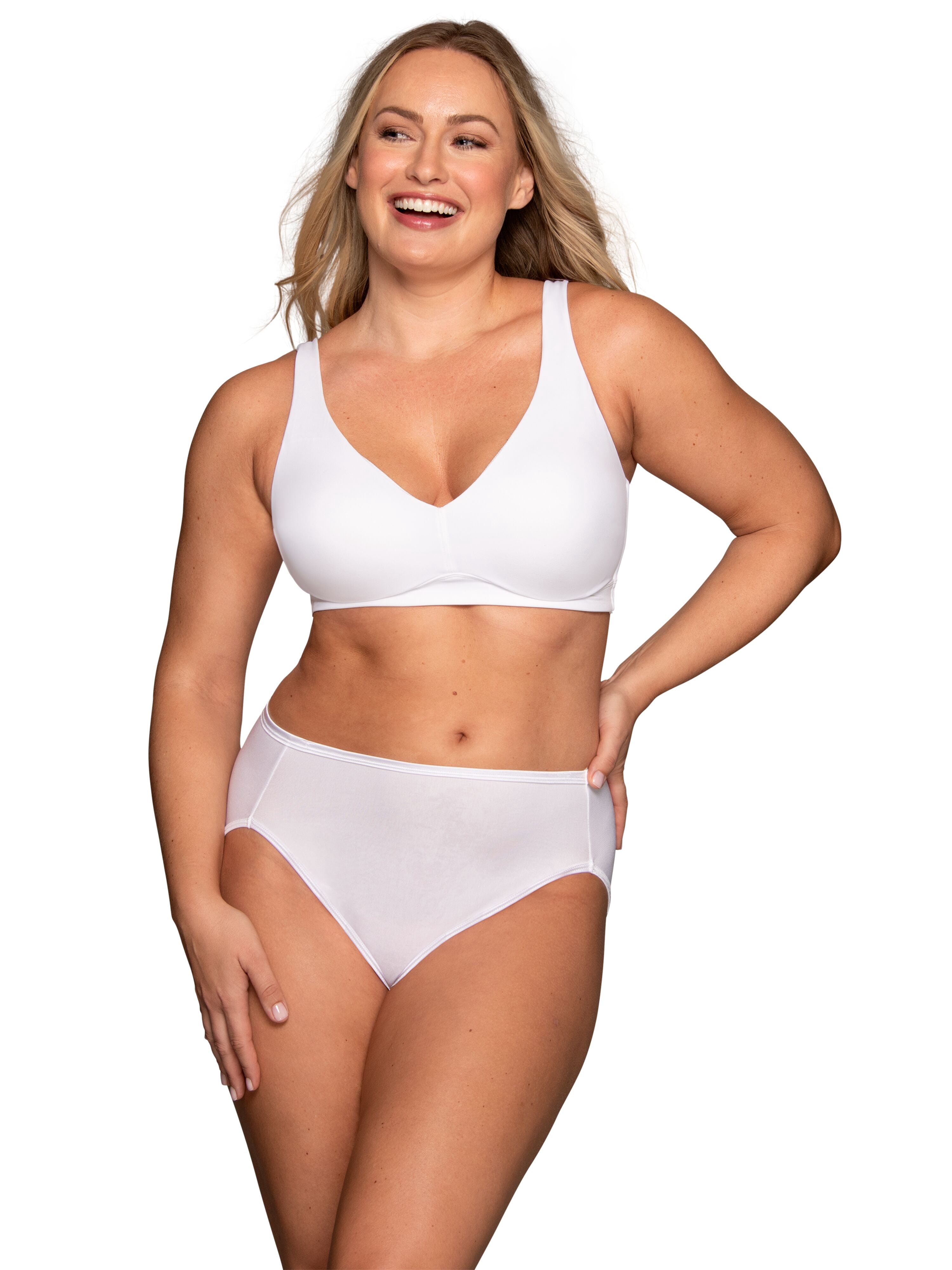 Vanity Fair Lingerie Women's Beauty Back Wireless Bra with Lift, Smoothing, Simple Sizing S-3XL, Style 72164