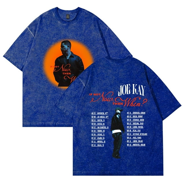 Joe Kay Si Pas Maintenant Alors Quand Tour Tee Merch Hommes Femmes Vintage Lavage Manches Courtes, Style 1, XXXxxl