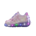 thumbnail image 4 of Tenis Luces Para Niña Con Moño Color Lila Super Lindos lila 17.5, 4 of 8