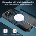 thumbnail image 6 of Case Compatibility with iPhone 16 Pro Max Case 6.9 '' 2024 Heavy Duty Protection Dustproof Rugged Military Grade Metal Built in Screen Protector Kickstand Armor Phone case (16Pro Max Silver), 6 of 9