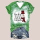 thumbnail image 2 of Camisas Navideñas Para Mujer Moda Causal Con Cuello en V Blusa Estampada Camisetas de Manga Corta Odeerbi  ODB201417, 2 of 5