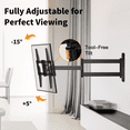 thumbnail image 5 of MountFTV Full Motion Long Arm TV Wall Mount for 32"-82" TV, Corner TV Mount with 32.37" Extension Arm, Wall Mount TV Bracket With Articulating Swivel &Tilt &Level Adjus, Max 600x400mm, Up to 100lbs, 5 of 10