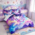 thumbnail image 2 of Manfei 3D Print Amphibian Axolotl 7-Piece Twin Bedding,Cute Salamander Pattern Bedding Comforter Set,Colorful Stars Reversible, 2 of 7
