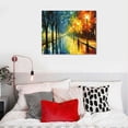 thumbnail image 5 of ARISTURING Landscape Canvas Painting Fall Wall Art Colorful Rainbow Abstract Streetscape Art Colorful Decor for Bathroom Bedroom, 5 of 5