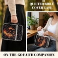 thumbnail image 5 of Xixirimido Bible Cover, Bible Carrying Book Case for Women Men, Multi-pocket Protective Church Organizer Bag with Handle Christian Gift, Black Wolf Fire, 5 of 7