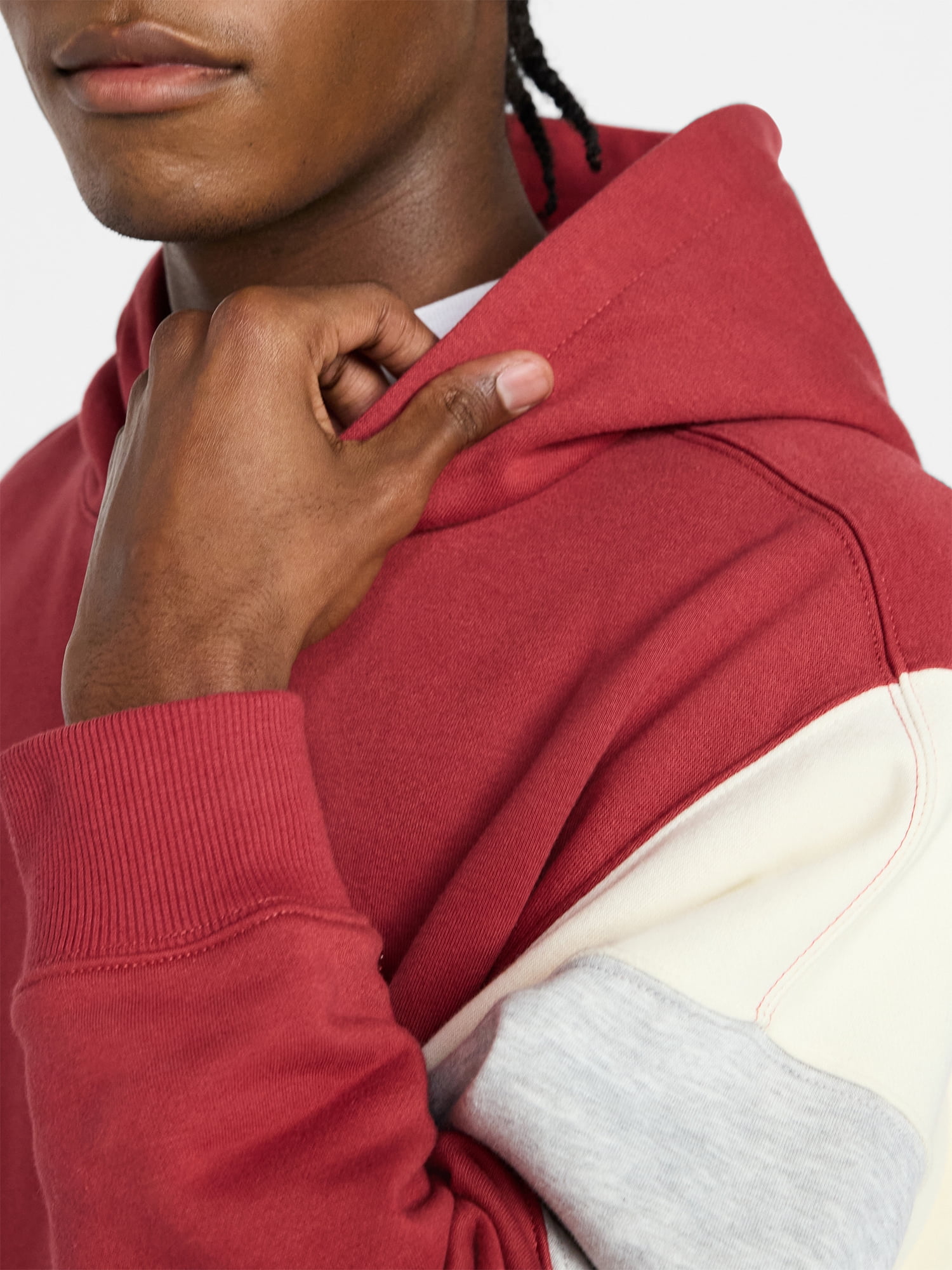 No Boundaries Colorblock Fleece Hoodie, Men's XS-5XL