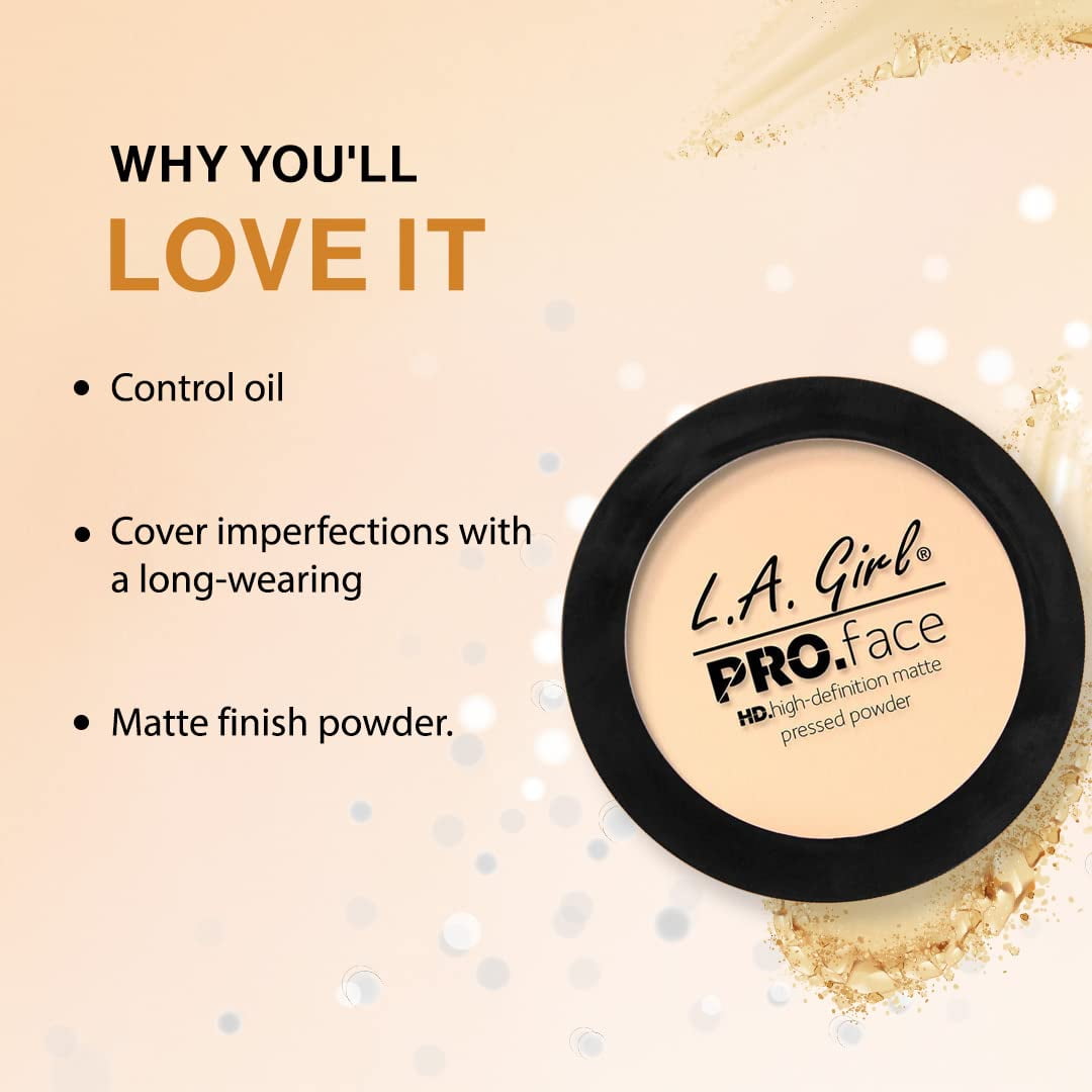 L.A. Girl PRO.Face HD High-Definition Matte Pressed Powder, Fair