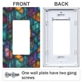 thumbnail image 3 of Yayeee Rocker Switch Wall Plate 1-Gang 4.6"x2.9" Home Decorative Outlet Cover, Stained Glass Pattern, 3 of 6