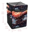 thumbnail image 5 of Coconut Tree Mini Trash Can Car Garbage Can Car Trash Can Foldable with Lid Leak-Proof Hanging Storage Bag, 5 of 6