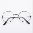 thumbnail image 1 of Espejo plano estilo príncipe sin graduación, gafas de moda vintage con marco redondo artístico para diversas ocasiones, 1 of 5