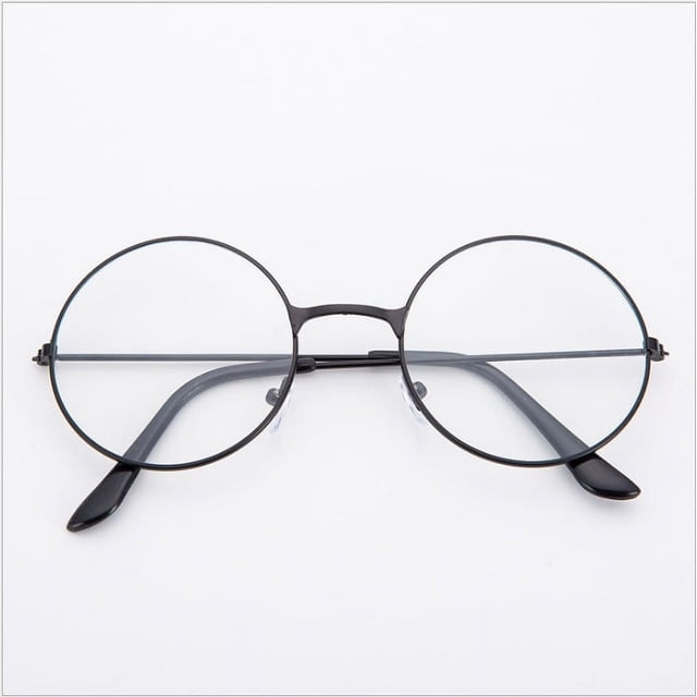Espejo plano estilo príncipe sin graduación, gafas de moda vintage con marco redondo artístico para diversas ocasiones