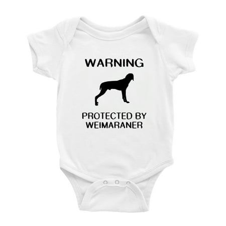 

Warning: Protected by A Weimaraner Dog Funny Baby Romperss Newborn Clothes (White 12-18 Months)