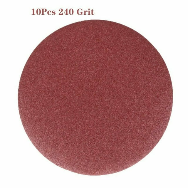 10 Pcs Disques Ronds 5 Pouces/125mm 40-2000 Grains Feuilles de Sable Papier de Verre Polissage