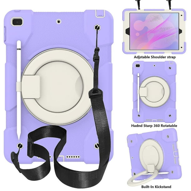 Funda para iPad Air de 10,2 pulgadas (2019/2020) con correa para el hombro, soporte de anilla grande, portalápices, protección contra caídas, duradera.