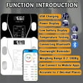 thumbnail image 4 of Smart Bluetooth body fat scale, digital weighing scale with BMI, fat percentage, skeletal muscle mass, muscle percentage, water percentage, visceral fat, and body age, 4 of 9