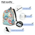 thumbnail image 5 of Naloa Canvas Backpack for Men Women Colorful Donut Print Rucksack Casual Travel Daypack Large and Small Durable College Tote Satchel Bookbag for Teens, 5 of 8