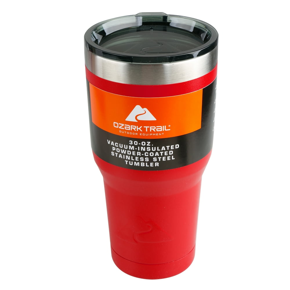 Ozark Trail VacuumInsulate Stainless Steel Tumbler Red, 30 oz