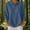 Navy, variant on Bwndum Womens Waffle Knit Tunic Polo Shirt, 3/4 Sleeve Relaxed Fit with Curved Hem & Button Placket, Navy (S-XXL),Size XL
