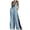 Light Blue, variant on Women's Sleeveless Deep V Neck Color Block Jumpsuit，Contrast Side Stripe Wide Leg Romper with Side Pockets for Party Evening Wear
