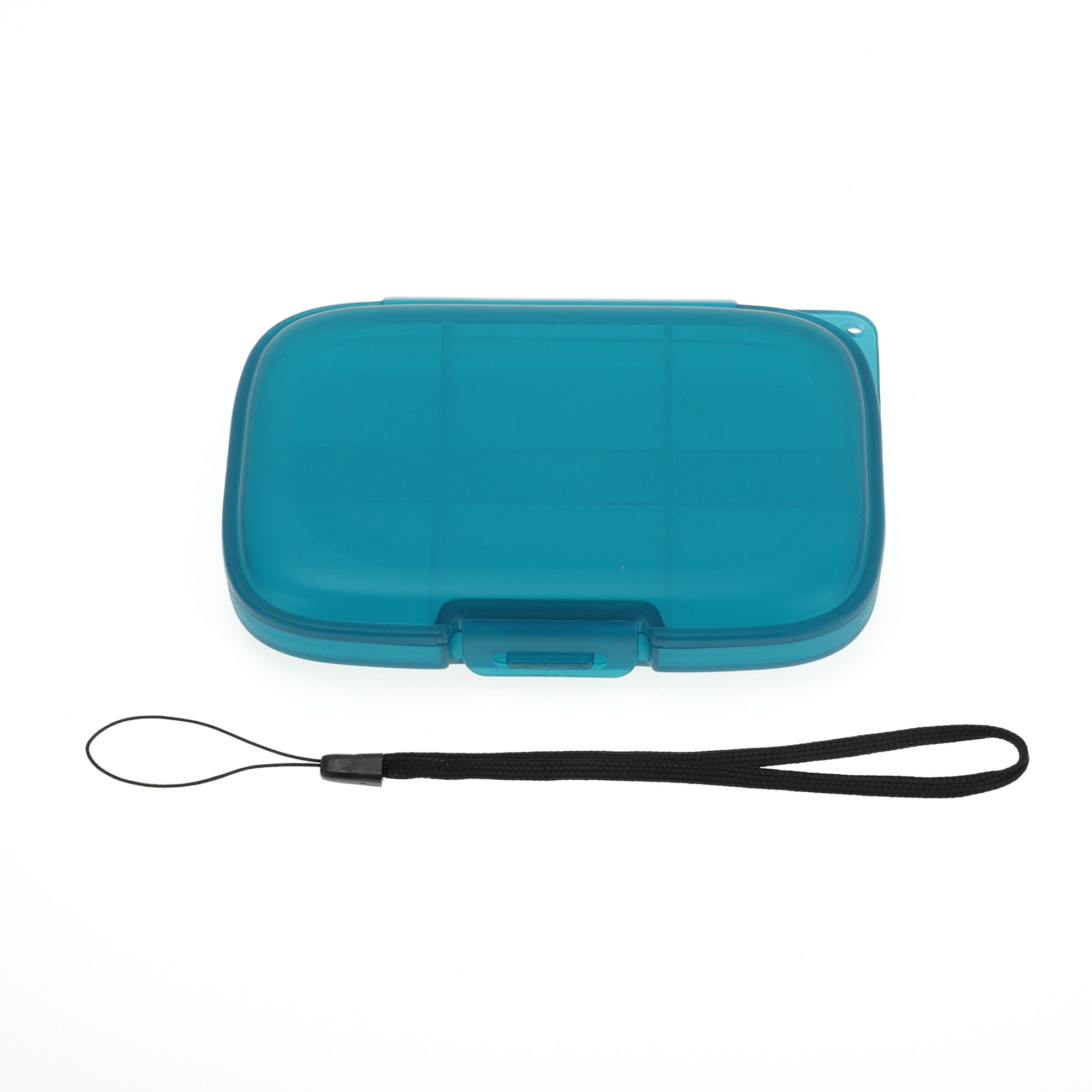 Unique Bargains 6 Grids Single Layer Pill Box 1Pc Blue