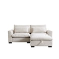 thumbnail image 3 of Gewnee Deep Seat 86.6"Corduroy Loveseat Modular Sectional 1 Storage Ottoman Sofa Couch, Comfy Cloud Couch for Living Room, 3 of 14