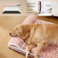 thumbnail image 5 of Exclusivo Mezcla Orthopedic Dog Bed with Head Pillow for Extra Large Dogs, Removable and Machine-Washable Cover, 56"X40", Pink, 5 of 9