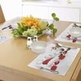 thumbnail image 4 of Ambesonne Christmas Place Mats Set of 4, Funny Santa Reindeer, Standard Size, Vermilion Caramel White, 4 of 6