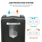 Bonsaii Paper Shredder 18-Sheet Cross Cut Shredder for Home Office with Wastebasket