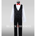 thumbnail image 4 of Big Boys Tuxedos in Black with Vibrant Red Bow Tie, 4 of 5