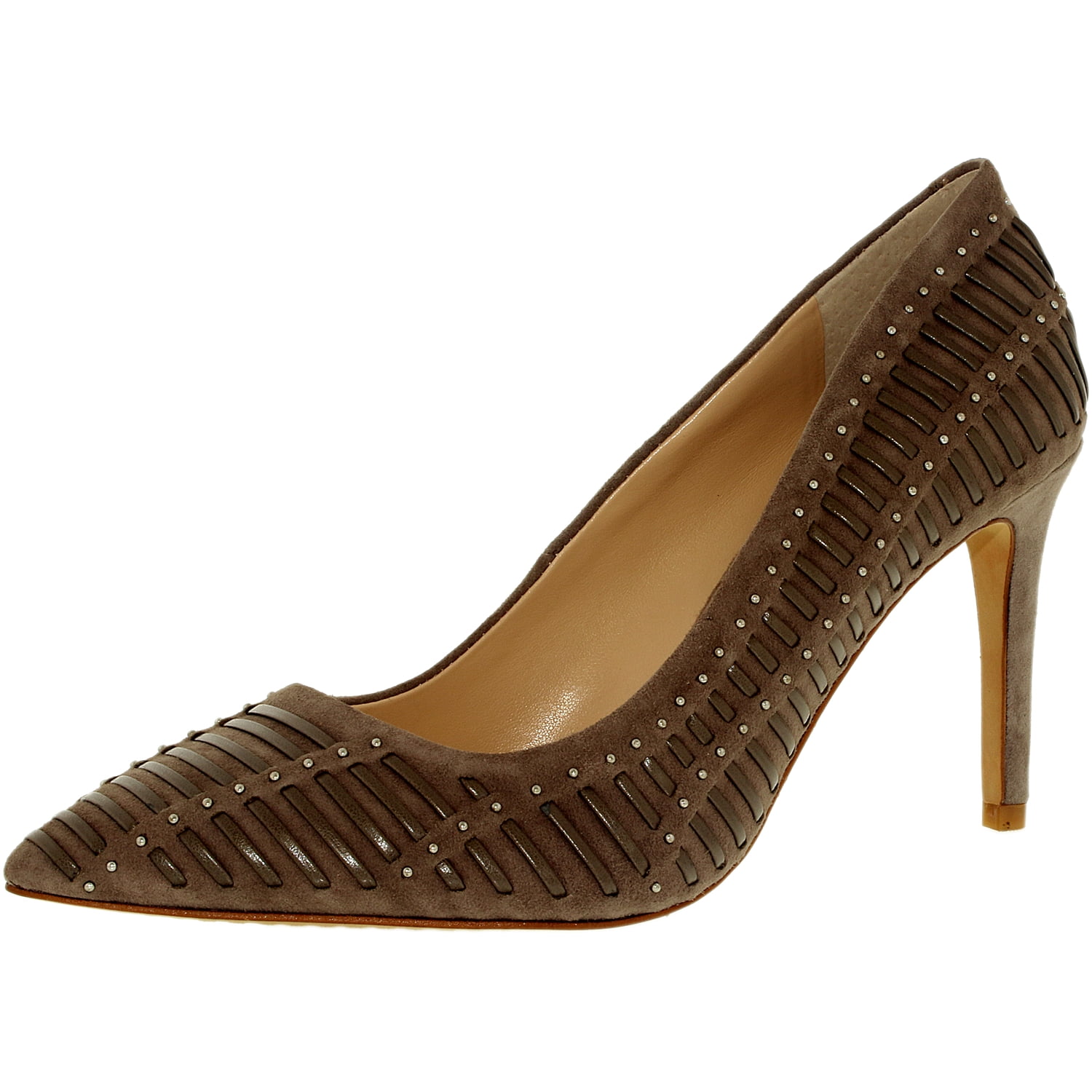 Vince Camuto Women's Narissa Leather Stone Taupe Ankle-High Pump - 8M ...