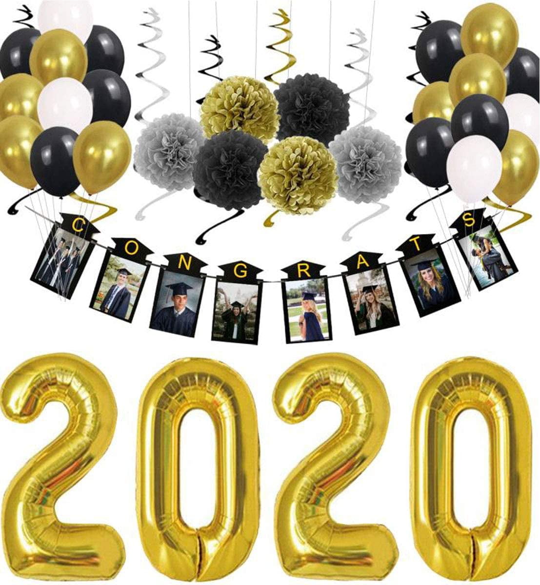 Graduation Party Supplies Decorations 2020, Black And Gold
