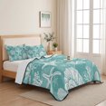 thumbnail image 5 of Quilts Full Size, Starfish Teal Coastal Soft Comforter Bedding Set for Bed, Summer Nautical Shell Beach Lightweight Quilted Bedspread with Pillow Cover(2 Pieces) for All Season, 78x90 Inch, 5 of 9