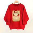 thumbnail image 6 of Craaazy Christmas Sweatshirts for Women Loose Long Sleeve Graphic Santa Claus Print Xmas Shirts Gifts, 6 of 8
