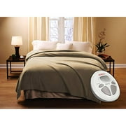 Sunbeam Microplush Warming Blanket, Mushroom
