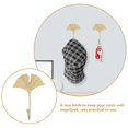 thumbnail image 4 of Gancho de pared, percha para ropa, gancho para bata, gancho de metal con forma de hoja de ginkgo para colgar llaves y paraguas, 4 of 4