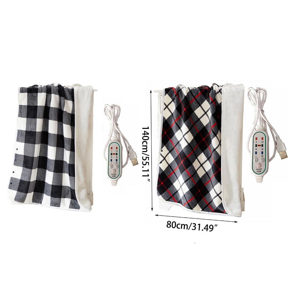 Necvior Electric Heated Shawl Blanket USB Women Men Wrap Shawl for Winter Warming Mat